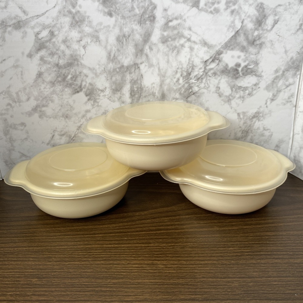 Rubbermaid Heatables Microwave Bowls #0065 Pack of 3 with Lids